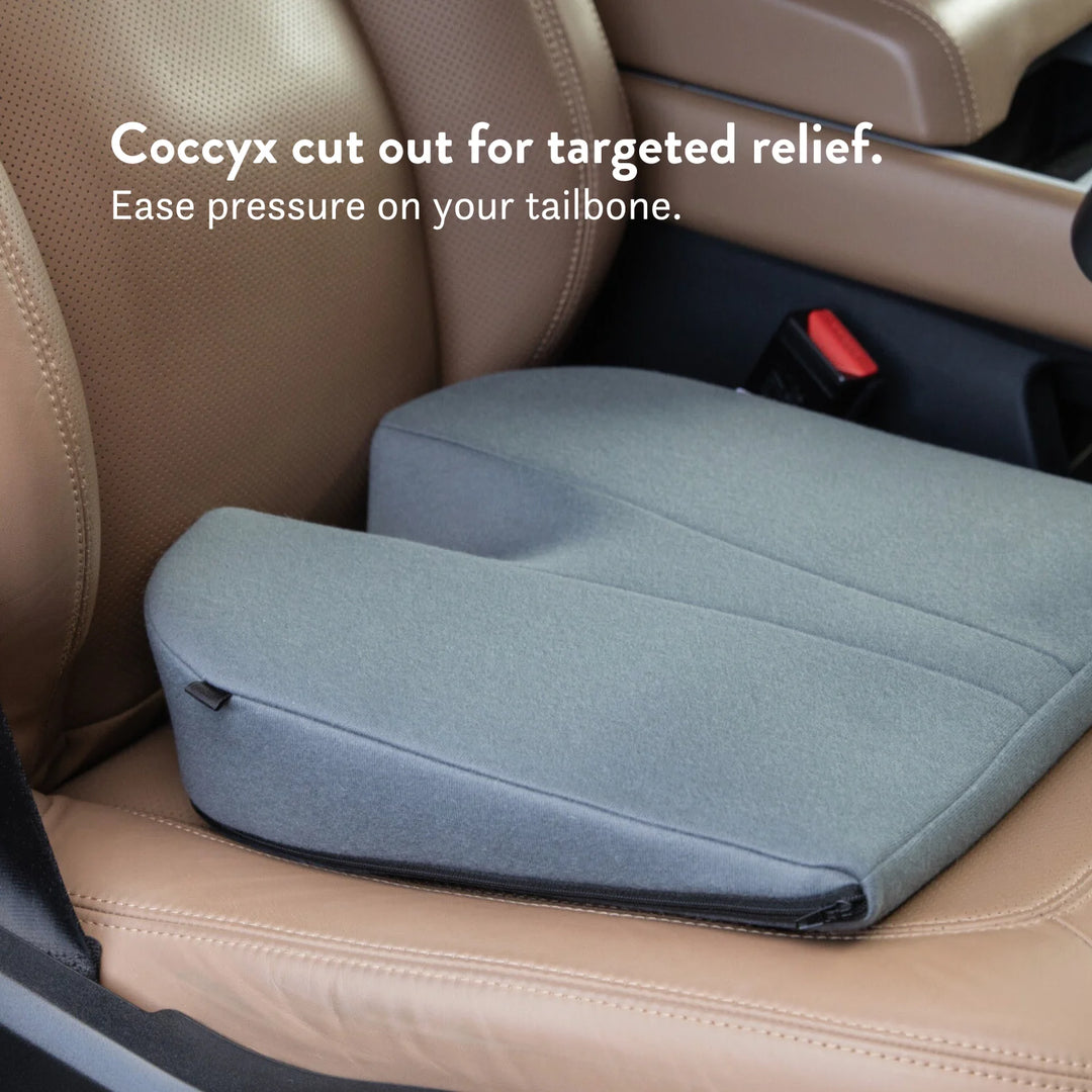 Car seat sitting wedge cushion office posture corrector with coccyx cut out 11° Degree Wedge Coccyx Cut Out - Putnams