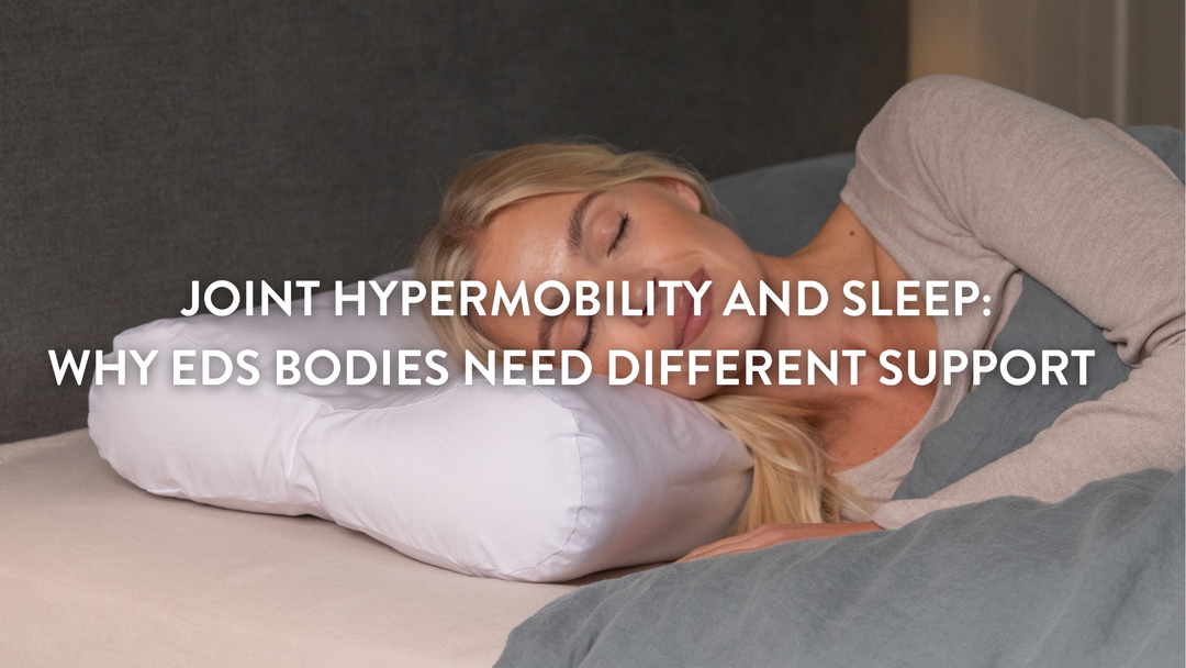 Person sleeping on a Putnams Contour Pillow 