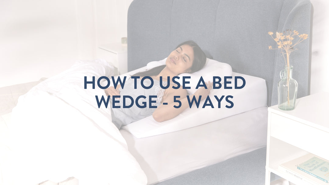 how to use a bed wedge pillow - 5 different ways sitting up in bed acid reflux surgical recovery face and eyes swollen legs edema Putnams UK