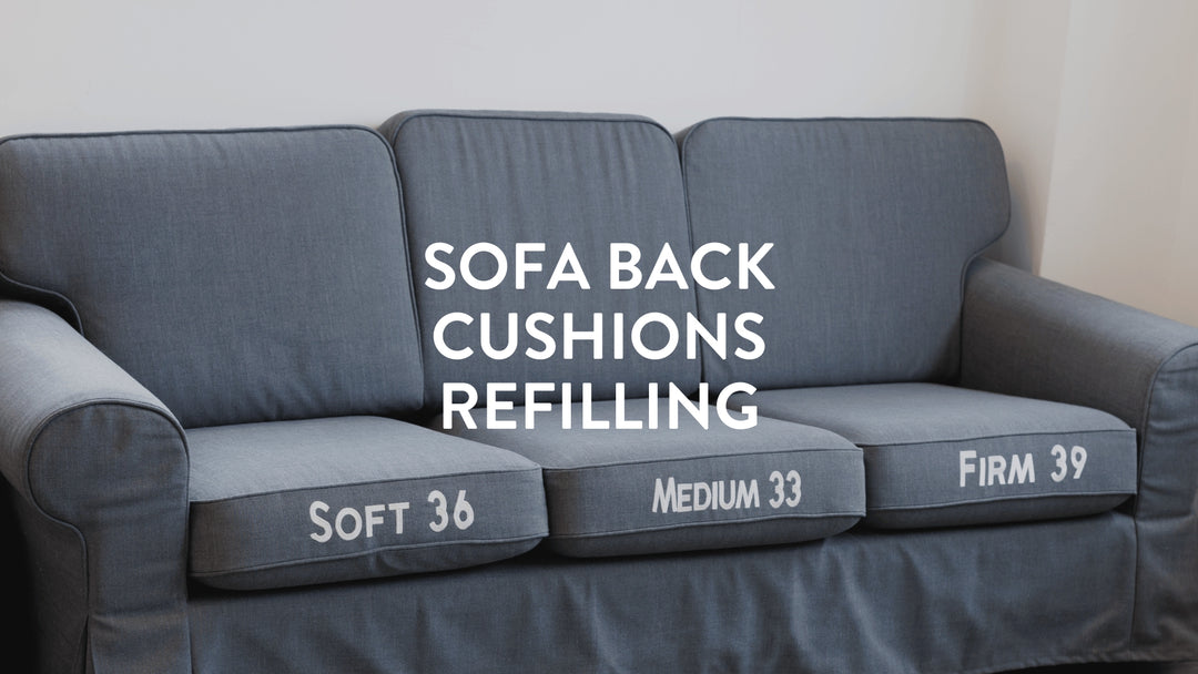 sofa back cushion refilling service - from saggy to full and plump foam high density restuffing