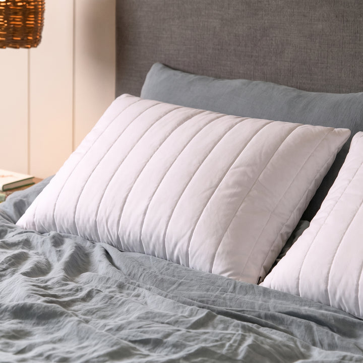 Quilted British Wool Pillow - Adjustable
