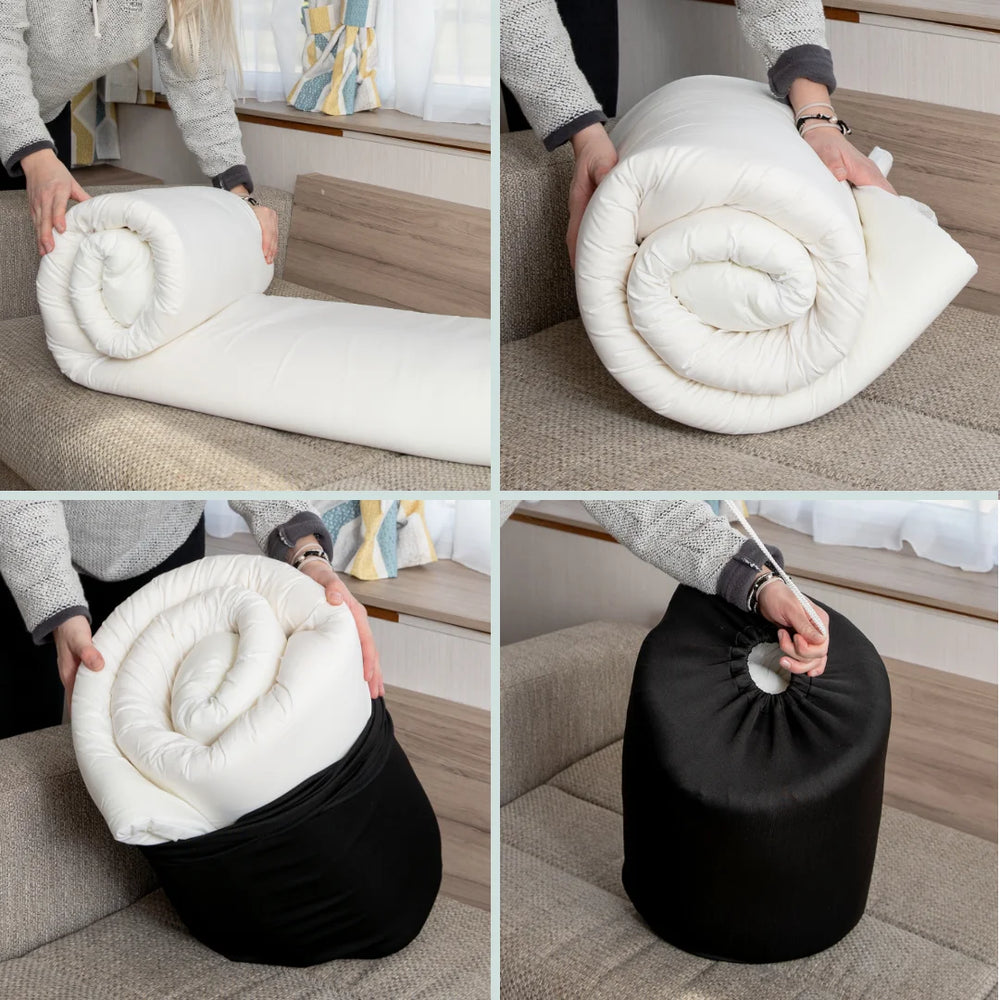 Memory Foam Travel Mattress Topper Single Double Fold Putnams