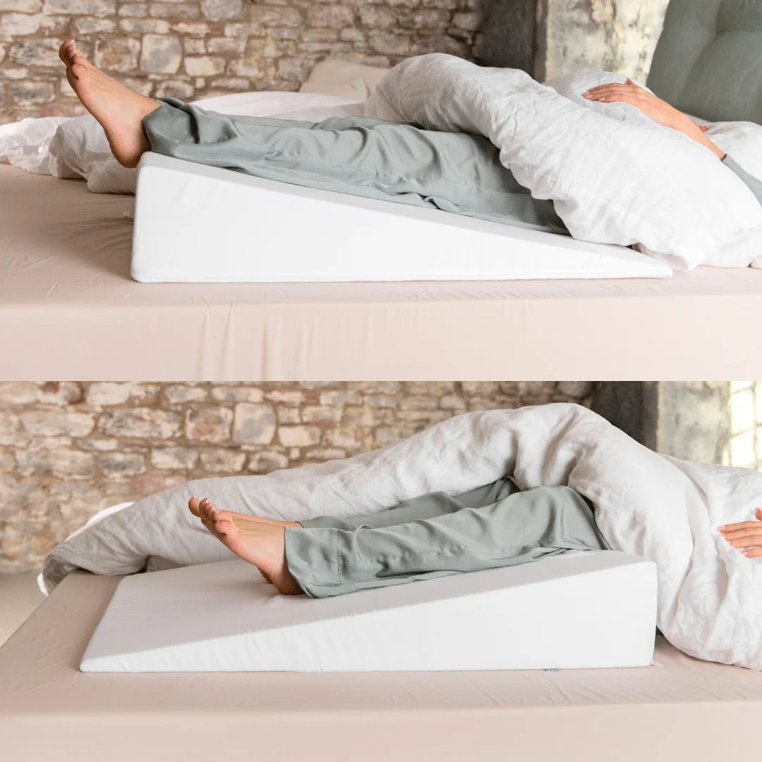 Leg rest, leg raiser pillow, also use to lift heels feet and knees off bed.