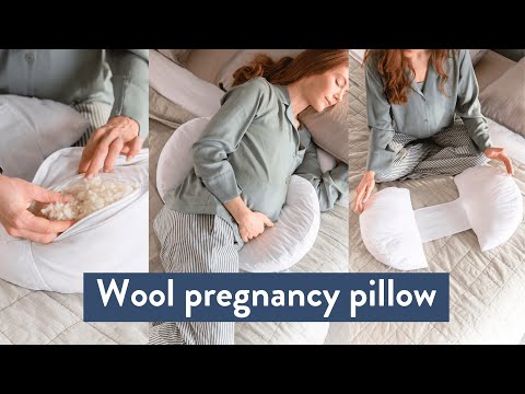 Back & Bump Pillow British Wool Filling - Pregnancy Cushion product video