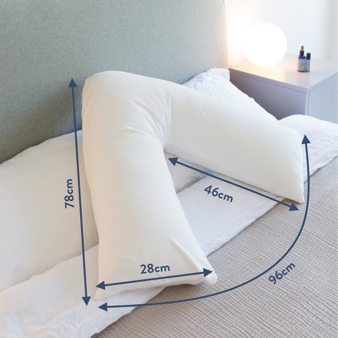 V Pillow Cover Putnams White Cotton Waterproof