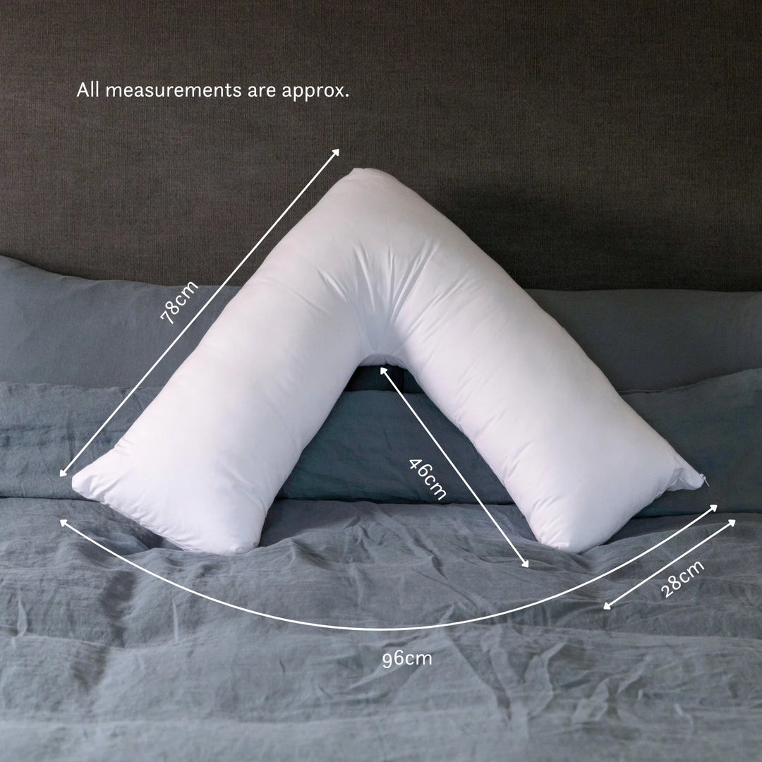 100% cotton v shaped pillow cover zipped removable Putnams